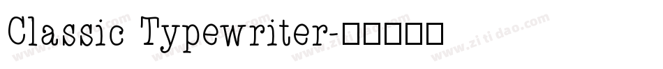 Classic Typewriter字体转换